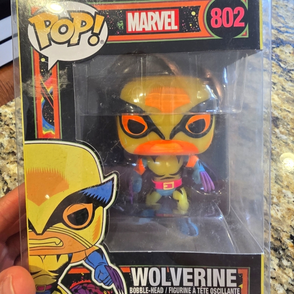 Marvel Wolverine Bobble-Head with Yellow and Purple Accents